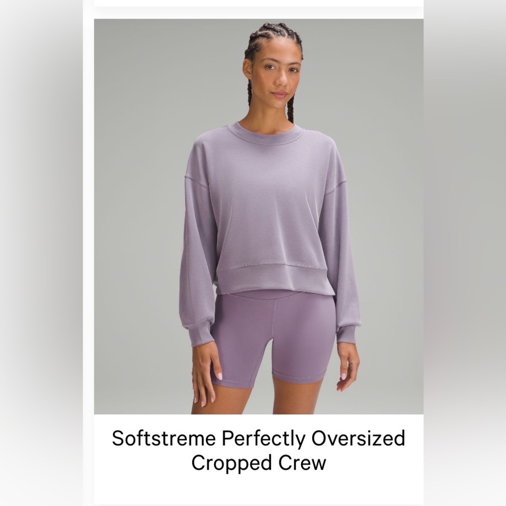 Lululemon Athletica Softstreme Crew Purple Ash